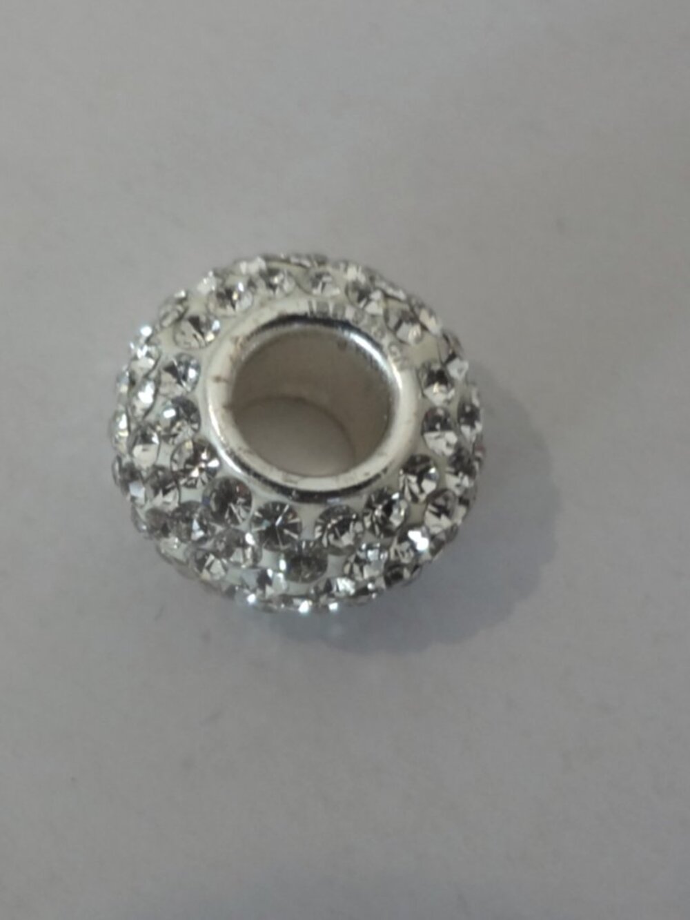 Round White Crystal Bead
